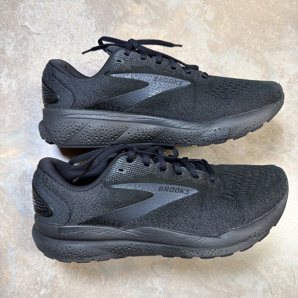 Brooks Ghost 16 Mens 10.5 Shoes Black 1104181D020 Running Sneaker Gym Walking